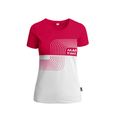 Martini Sportswear - ALPINE LADY - T-Shirts in Pink-Weiß - Vorderansicht - Damen