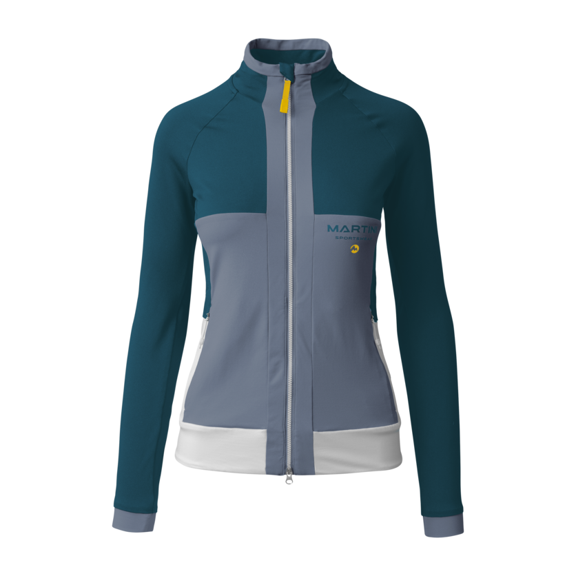 Martini Sportswear - ALPMATE Midlayer Jacket W - Midlayers in poseidon-moon-white - front view - Women