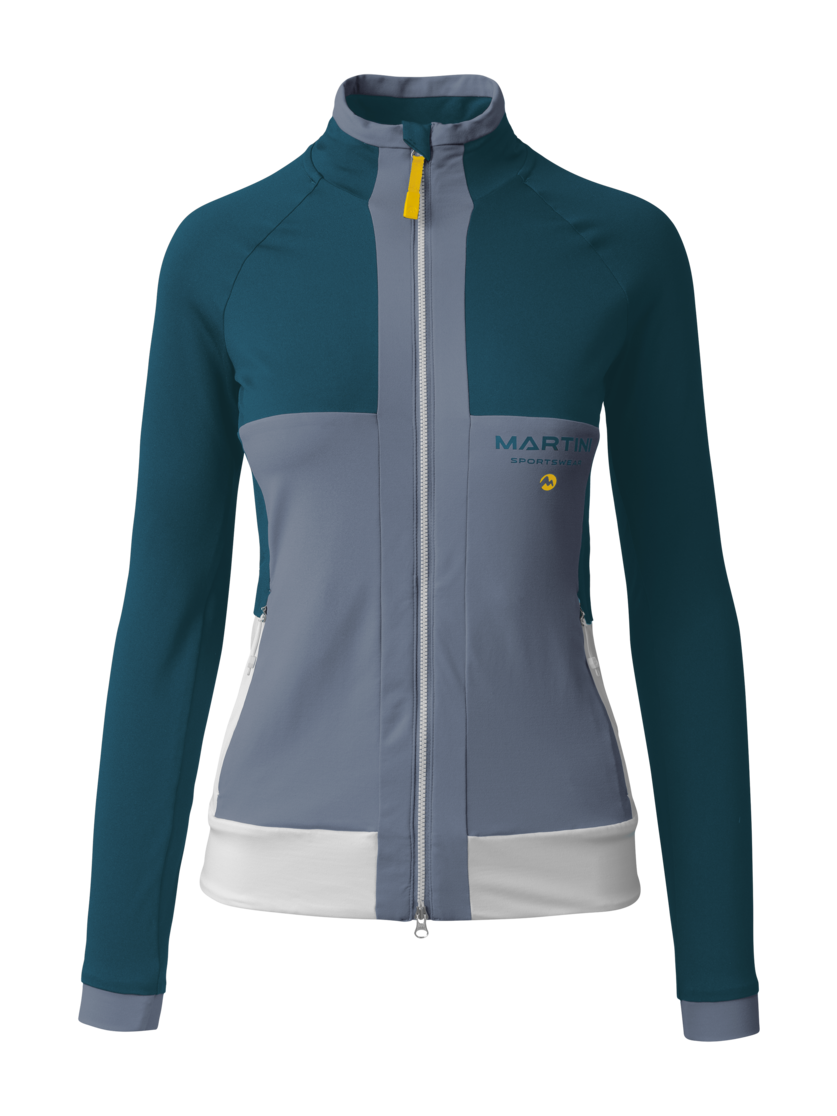 Martini Sportswear - ALPMATE Midlayer Jacket W - Midlayers in poseidon-moon-white - front view - Women