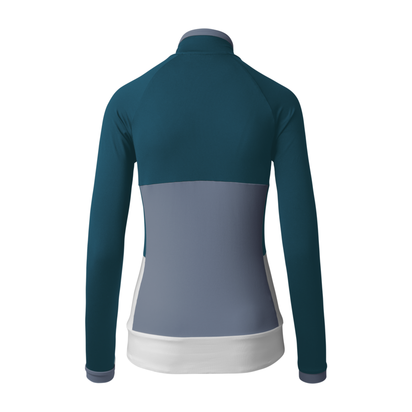 Martini Sportswear - ALPMATE Midlayer Jacket W - Midlayers in poseidon-moon-white - rear view - Women