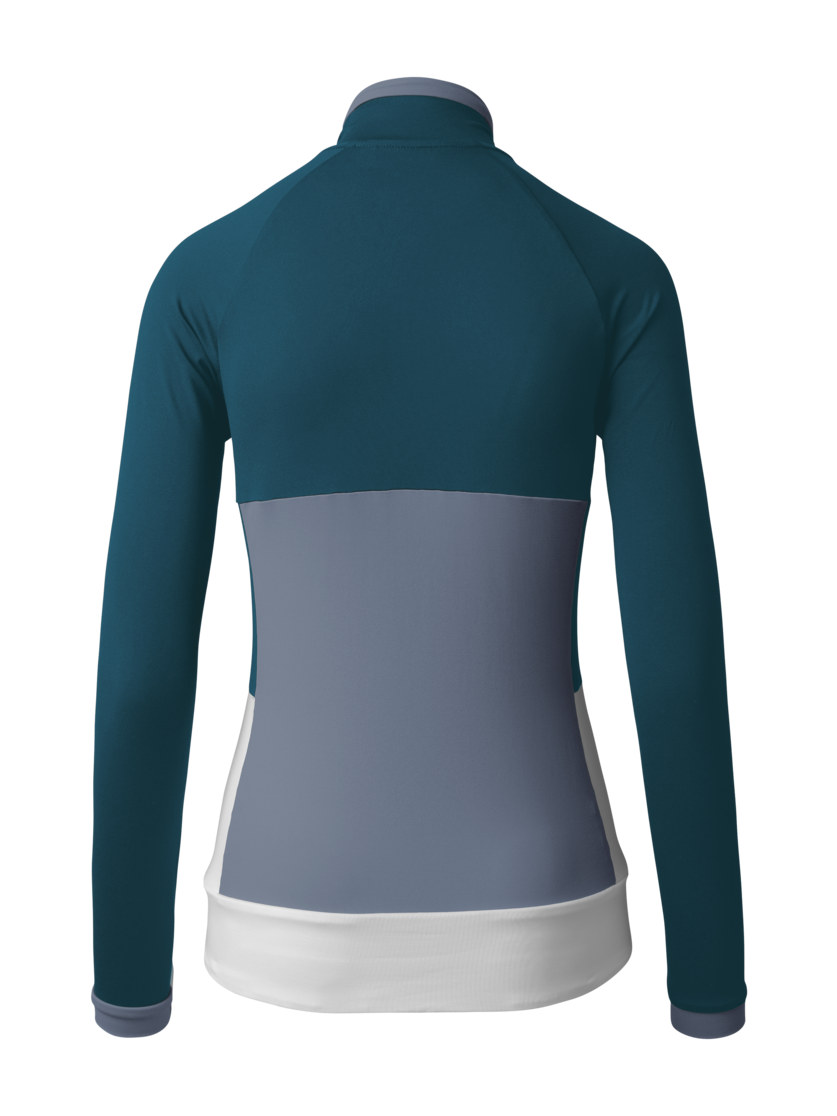 Martini Sportswear - ALPMATE Midlayer Jacket W - Midlayers in poseidon-moon-white - rear view - Women