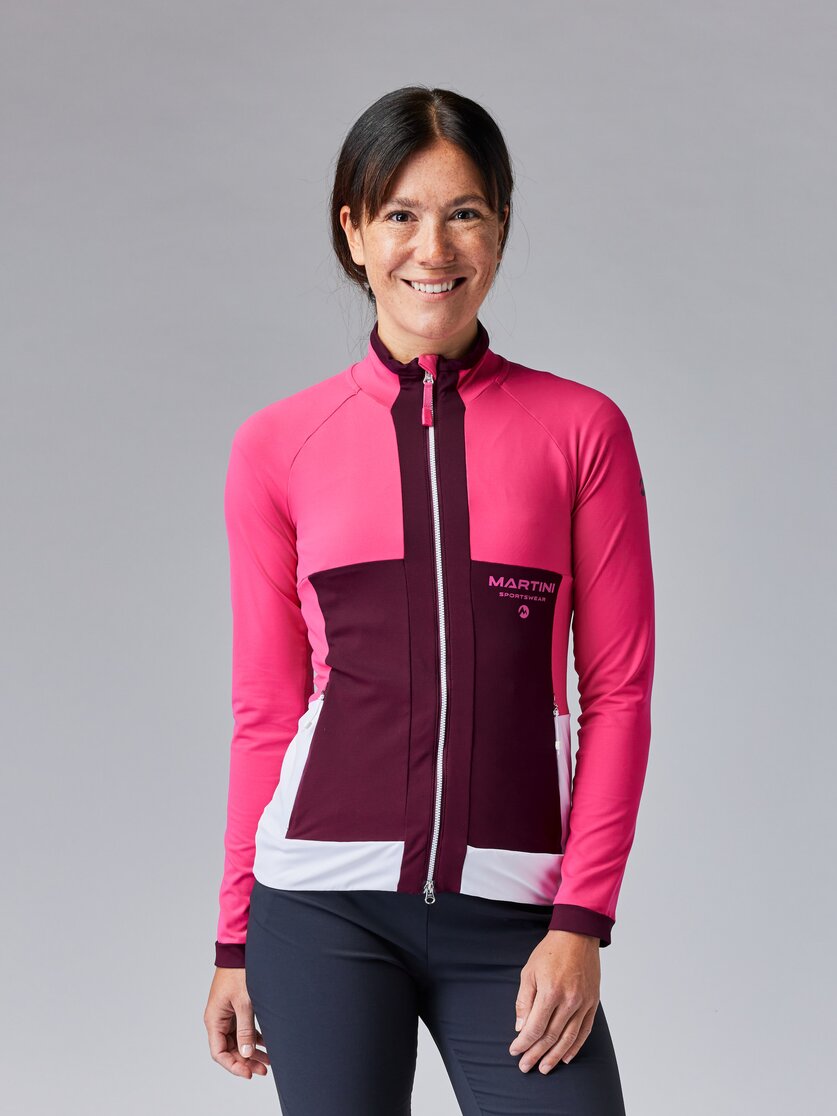 Martini Sportswear - ALPMATE Midlayer Jacket W - Midlayers in mosstone-tendril-white - front view model - Women