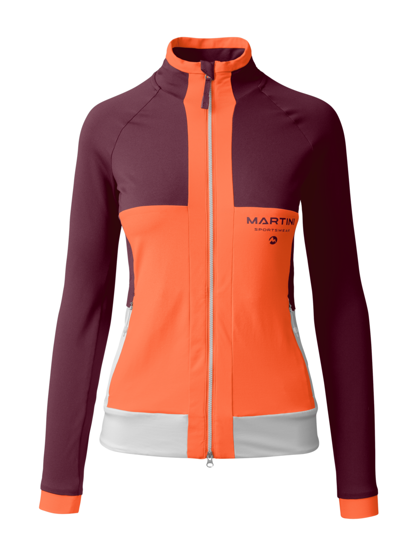 Martini Sportswear - ALPMATE Midlayer Jacket W - Midlayers in fairy tale-mango-white - front view - Women