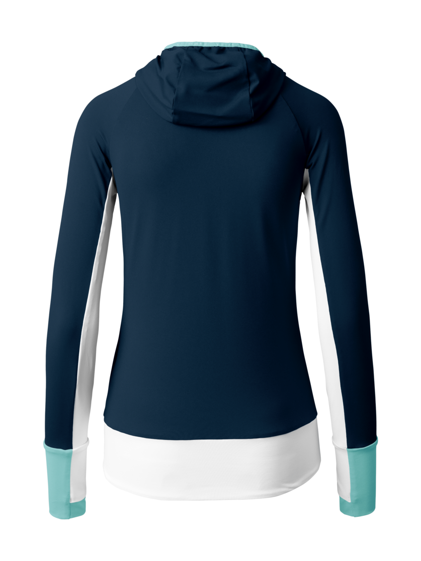 Martini Sportswear - HILLCLIMB Midlayer Jacket W - Strati intermedi in true navy-white-skylight - vista posteriore - Donna