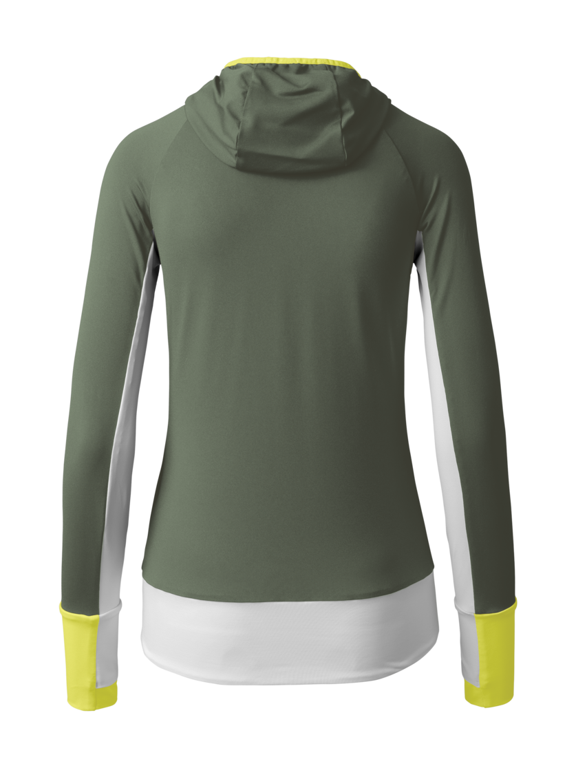 Martini Sportswear - HILLCLIMB Midlayer Jacket W - Midlayers in mosstone-white-greenery - rear view - Women