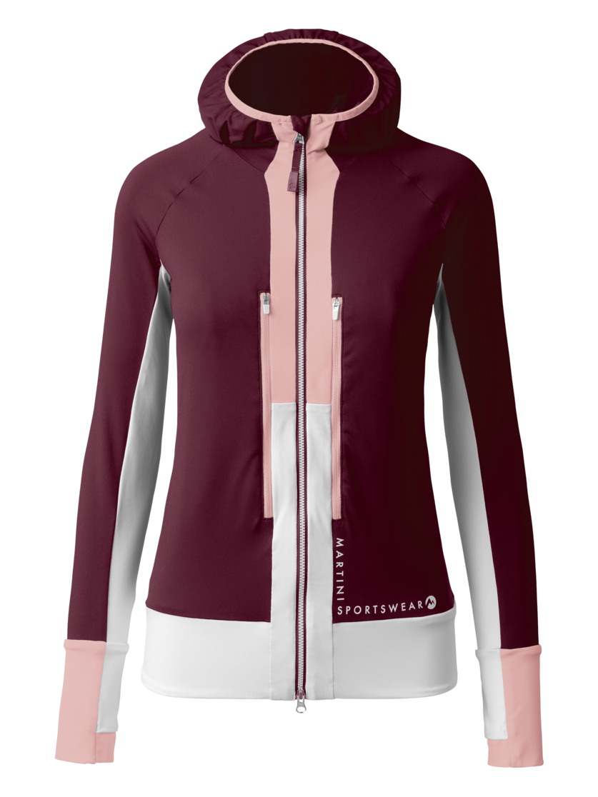 Martini Sportswear - HILLCLIMB Midlayer Jacket W - Strati intermedi in fairy tale-white-wild rose - vista frontale - Donna