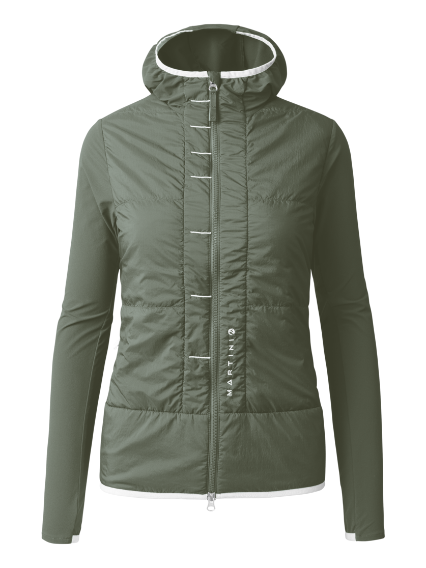 Martini Sportswear - HILLCLIMB Hybrid Jacket G-Loft® W  - Hybrid jackets in mosstone - front view - Women