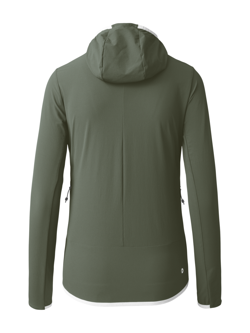 Martini Sportswear - HILLCLIMB Hybrid Jacket G-Loft® W  - Hybrid jackets in mosstone - rear view - Women