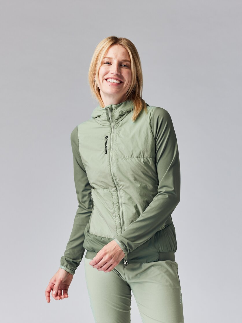 Martini Sportswear - ALPMATE Hybrid Jacket G-Loft® W - Hybrid jackets in tendril-mosstone - front view model - Women