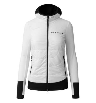 Martini Sportswear - VIA Hybrid Jacket Primaloft® Gold W - Hybrid jackets in white-black - front view - Women