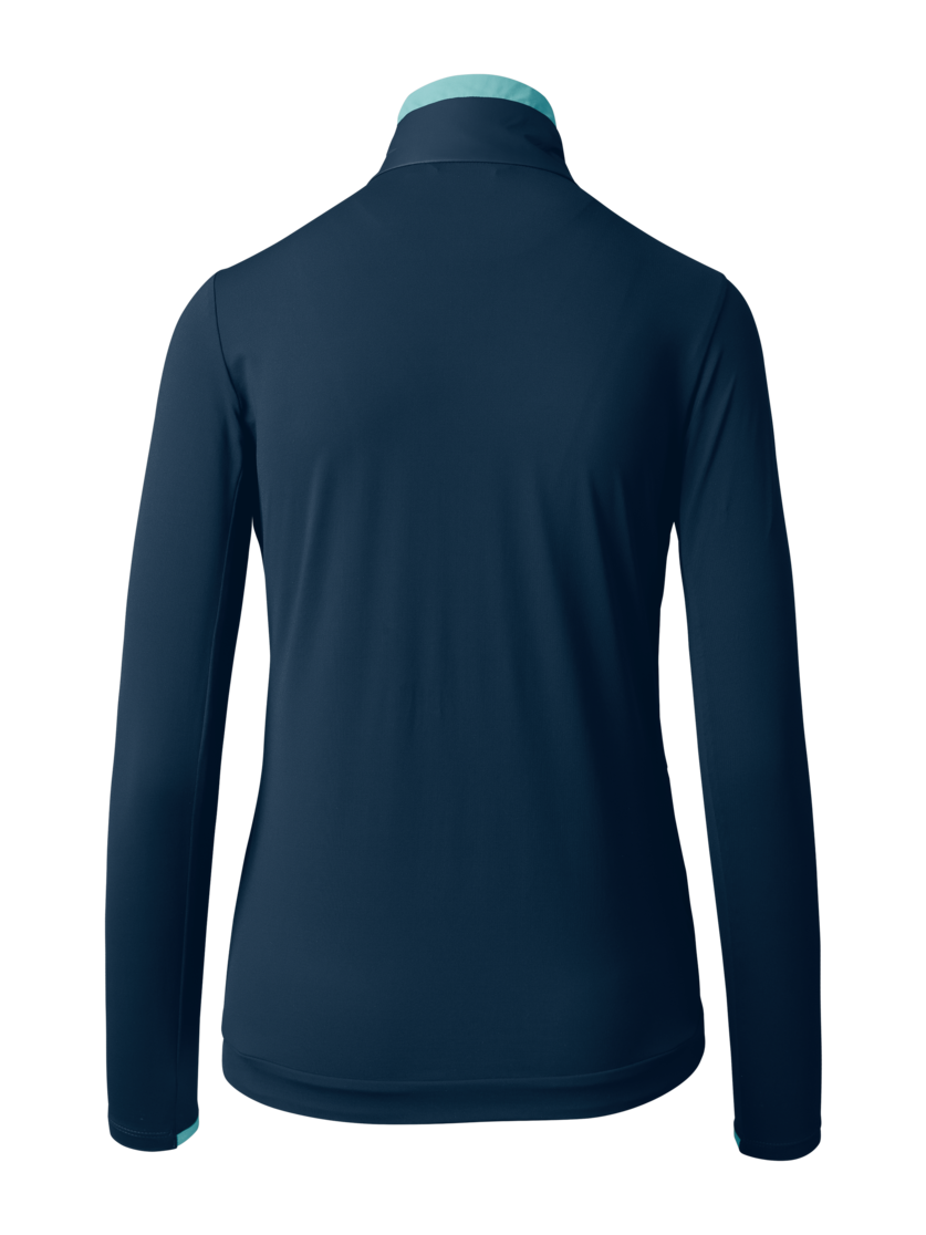 Martini Sportswear - ALPMATE Hybrid Jacket Primaloft® Gold W - Hybrid jackets in true navy-skylight - rear view - Women