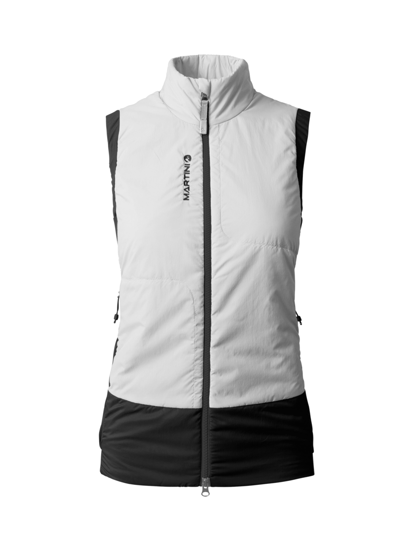 Martini Sportswear - ALPMATE Hybrid Vest G-Loft® W - Outdoor vests in white-black - front view - Women