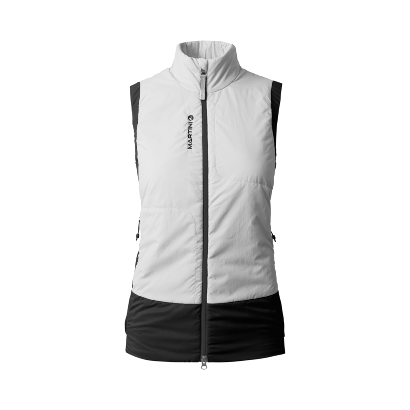 Martini Sportswear - ALPMATE Hybrid Vest G-Loft® W - Gilet in white-black - vista frontale - Donna