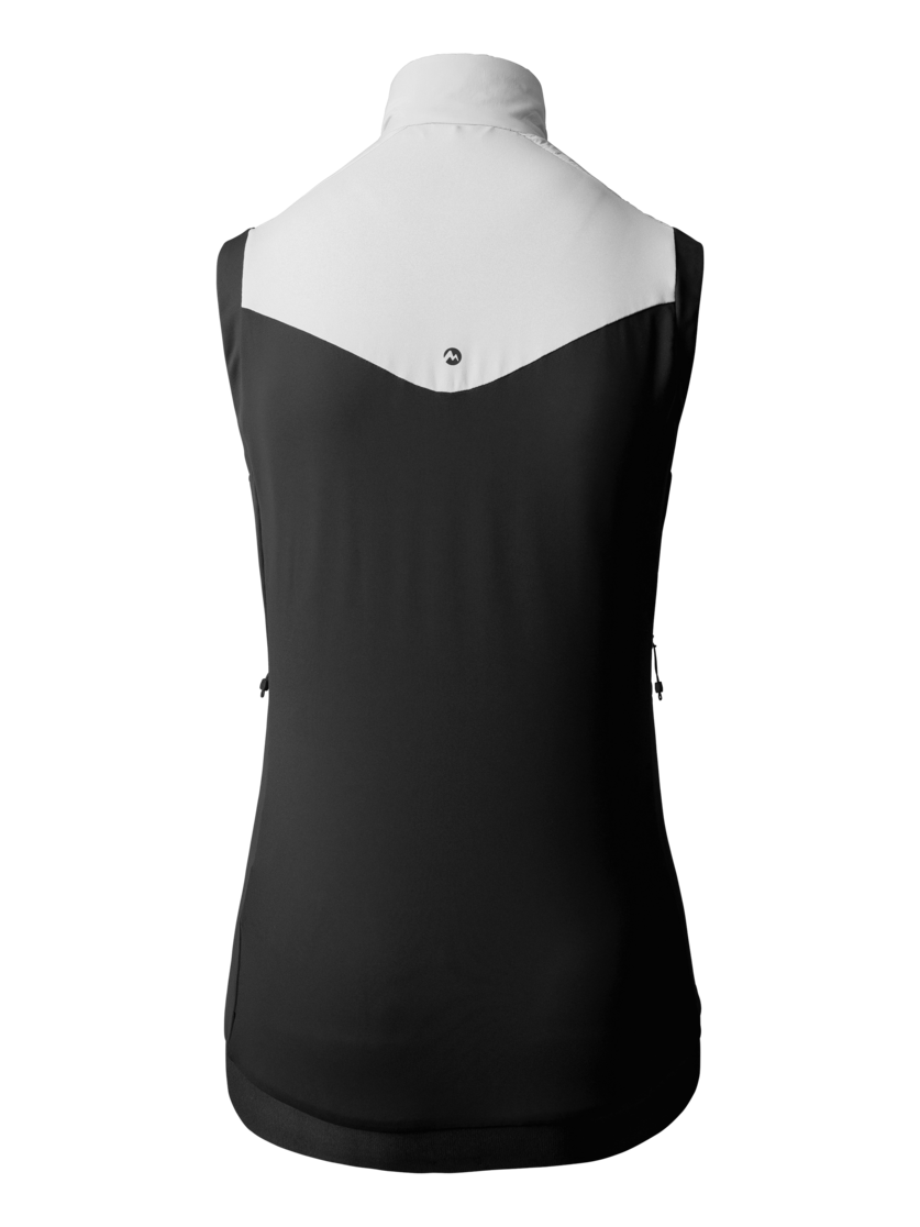 Martini Sportswear - ALPMATE Hybrid Vest G-Loft® W - Outdoor vests in white-black - rear view - Women