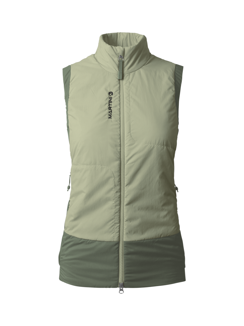 Martini Sportswear - ALPMATE Hybrid Vest G-Loft® W - Gilet in tendril-mosstone - vista frontale - Donna
