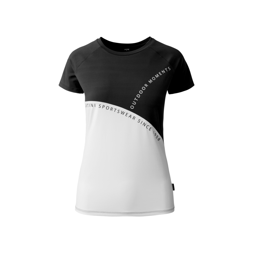 Martini Sportswear - VIA Shirt Straight W - T-Shirts in black-white - Vorderansicht - Damen