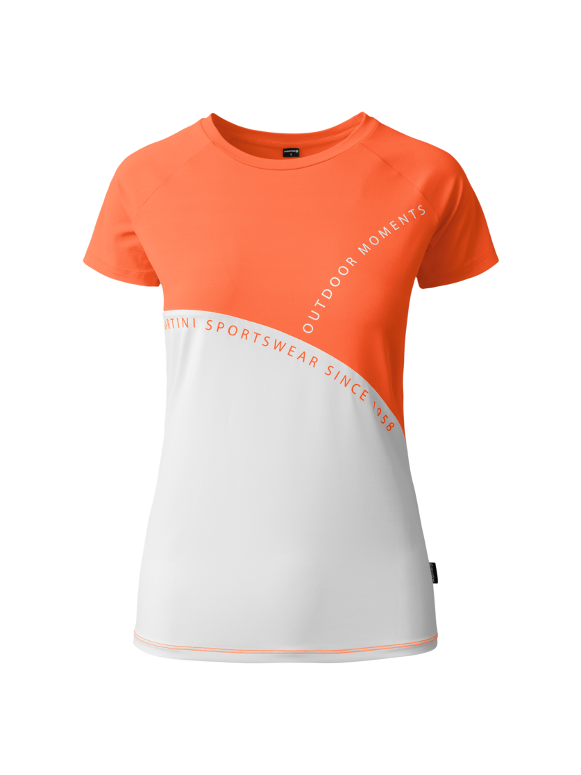 Martini Sportswear - VIA Shirt Straight W - T-Shirts in mango-white - Vorderansicht - Damen