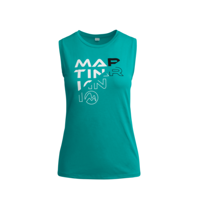 Martini Sportswear - GO.STRONG - Tops in Turquoise-Black - front view - Women