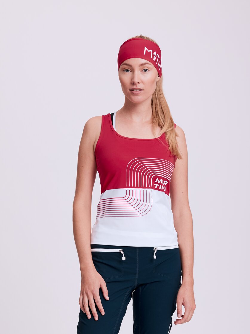 Martini Sportswear - AGILITY - Tops in black-white - vista frontale modello - Donna