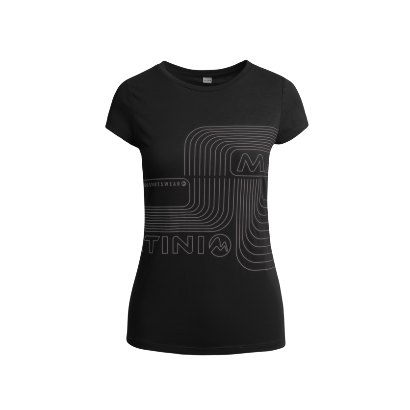 Martini Sportswear - JOKER - T-Shirts in black-steel - front view - Women