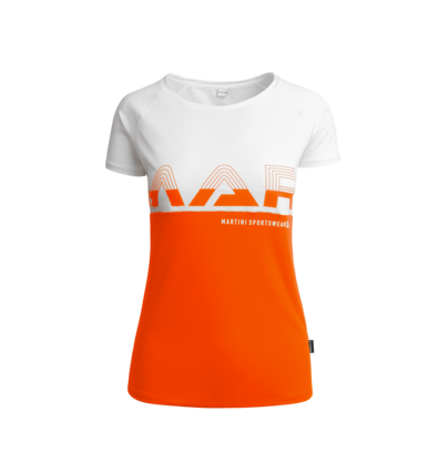 Martini Sportswear - CLASSY - T-Shirts in Orange-Weiß - Vorderansicht - Damen