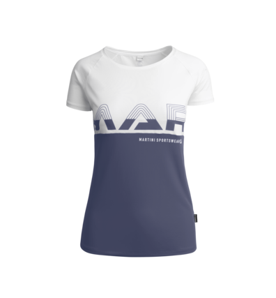 Martini Sportswear - CLASSY - T-Shirts in Jeansblau-Weiß - Vorderansicht - Damen