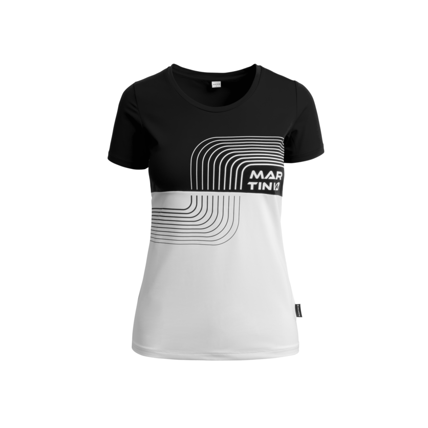 Martini Sportswear - ALPINE LADY - T-Shirts in black-white - front view - Women