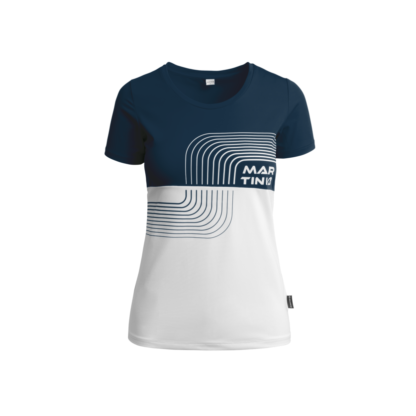 Martini Sportswear - ALPINE LADY - T-Shirts in true navy-white - front view - Women