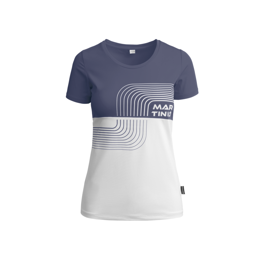 Martini Sportswear - ALPINE LADY - T-Shirts in denim-white - front view - Women