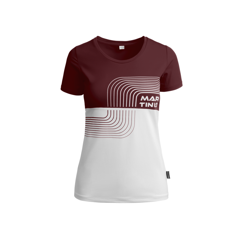 Martini Sportswear - ALPINE LADY - T-Shirts in wine-white - front view - Women