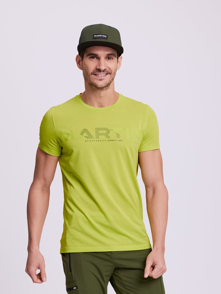 Martini Sportswear - AMBITION - T-Shirts in black-white - vista frontale modello - Uomo