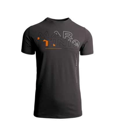 Martini Sportswear - CONVICTION - T-Shirts in Grau-Strahlendes Orange - Vorderansicht - Herren