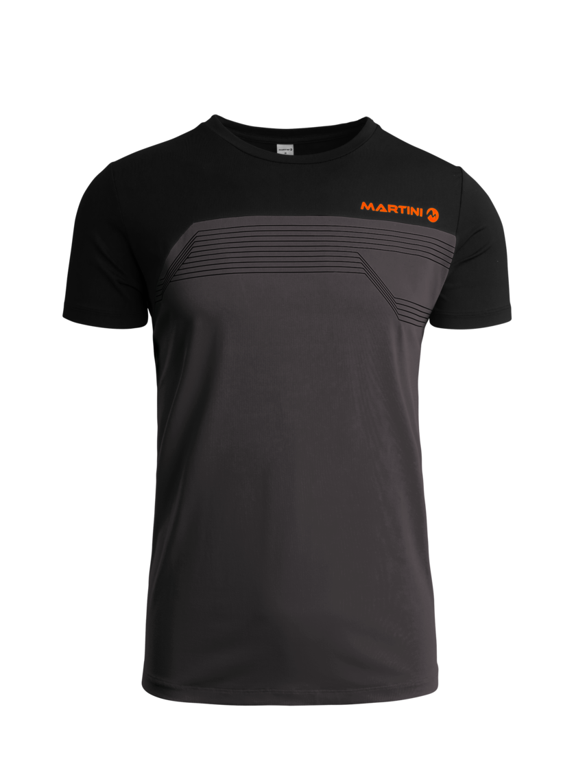 Martini Sportswear - GO ON - T-Shirts in steel-black - front view - Men