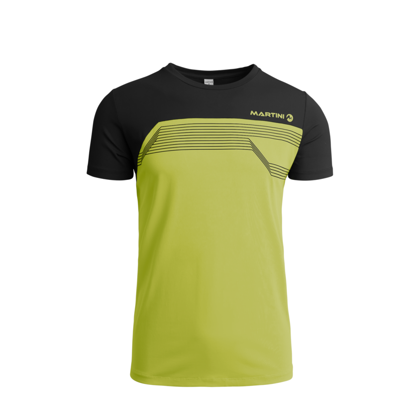 Martini Sportswear - GO ON - T-Shirts in wild lime-black - Vorderansicht - Herren