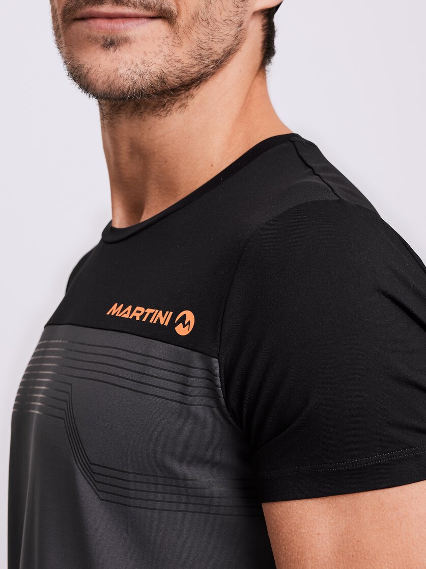 Martini Sportswear - GO ON - T-Shirts in white-black - Detail 2 - Men