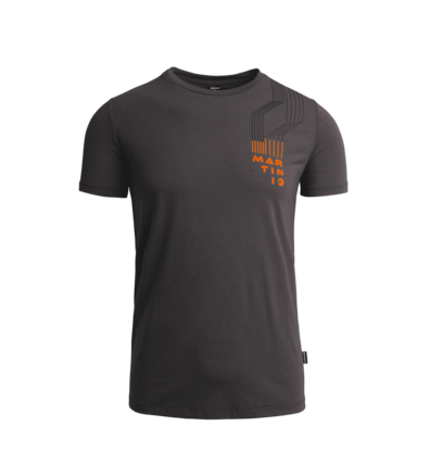 Martini Sportswear - STEP.OUT - T-Shirts in Grey-Bright Orange - front view - Men