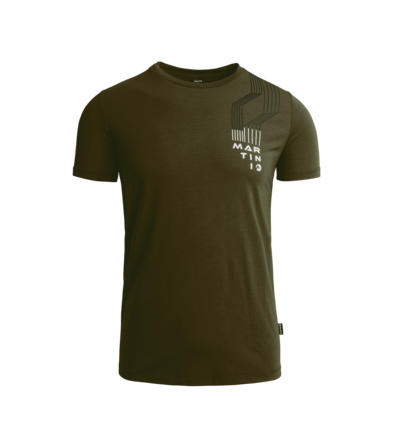 Martini Sportswear - STEP.OUT - T-Shirts in Olive-White - front view - Men