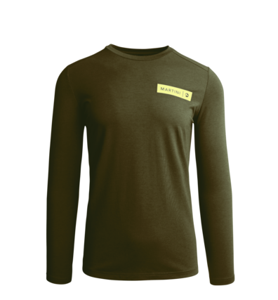 Martini Sportswear - STONECROP - Longsleeves in Olive-Lime - front view - Men