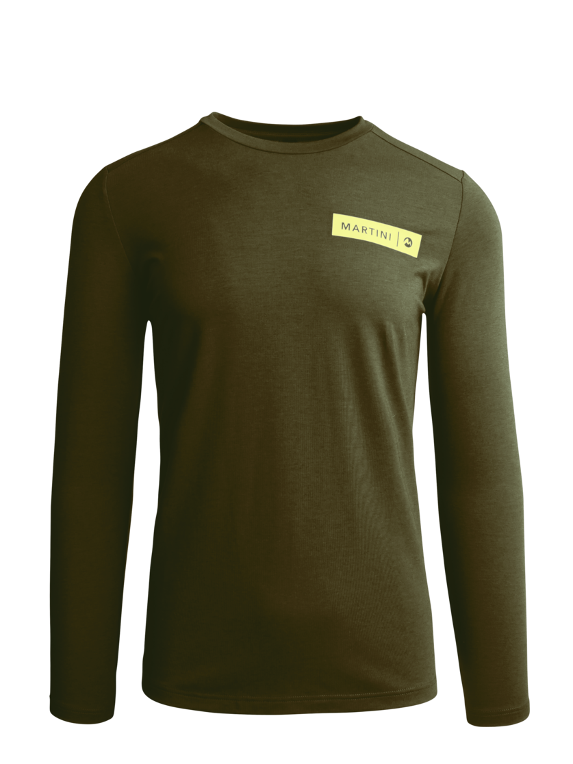 Martini Sportswear - STONECROP - Longsleeves in olive-wild lime - front view - Men