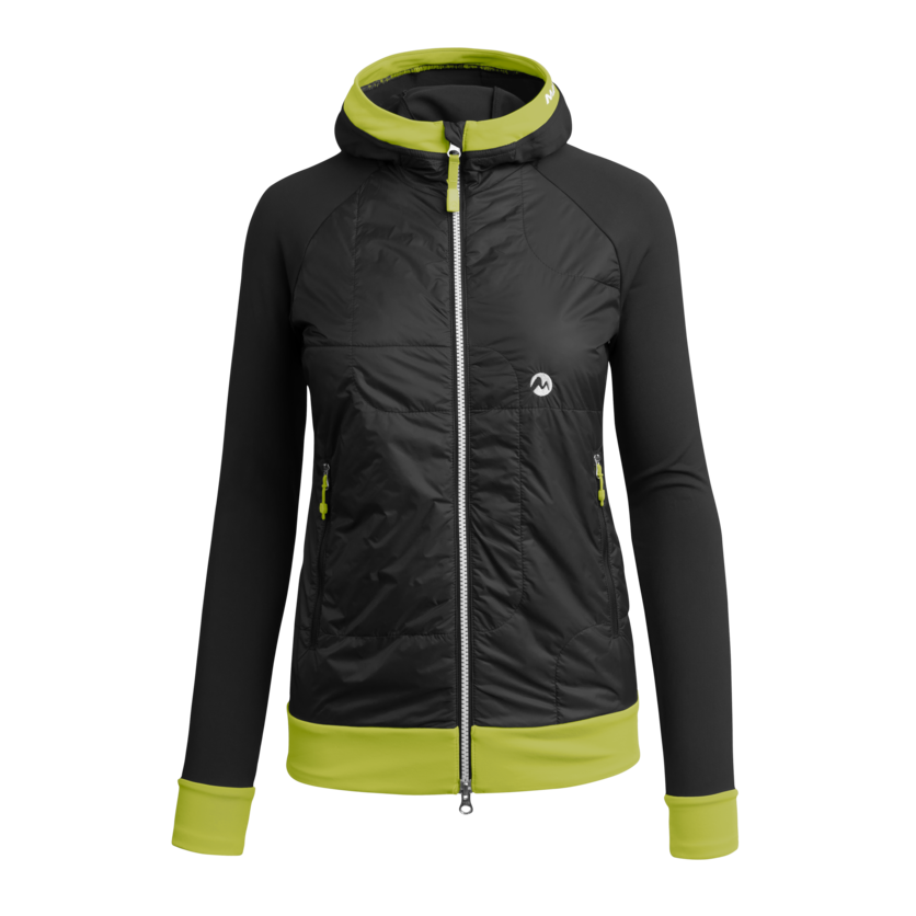 Martini Sportswear - ALPINE CROSS - Giacche ibride in black-wild lime - vista frontale - Donna