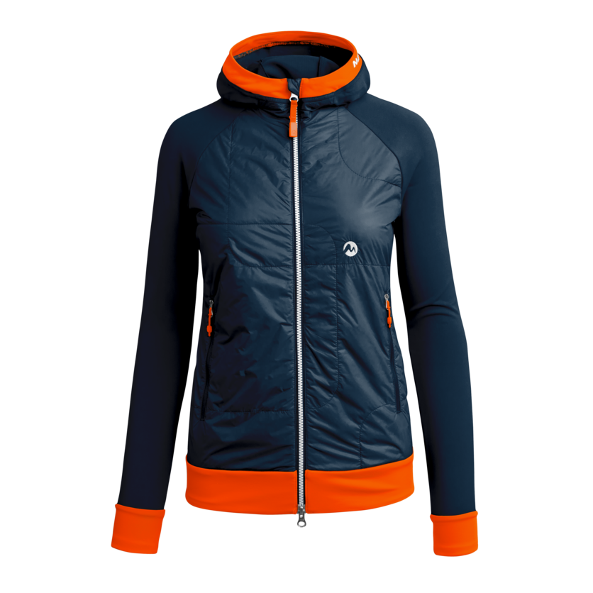 Martini Sportswear - ALPINE CROSS - Hybrid jackets in true navy-squash - front view - Women