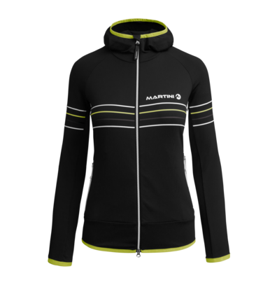 Martini Sportswear - GO BIG - Midlayers in Black-Lime - front view - Women