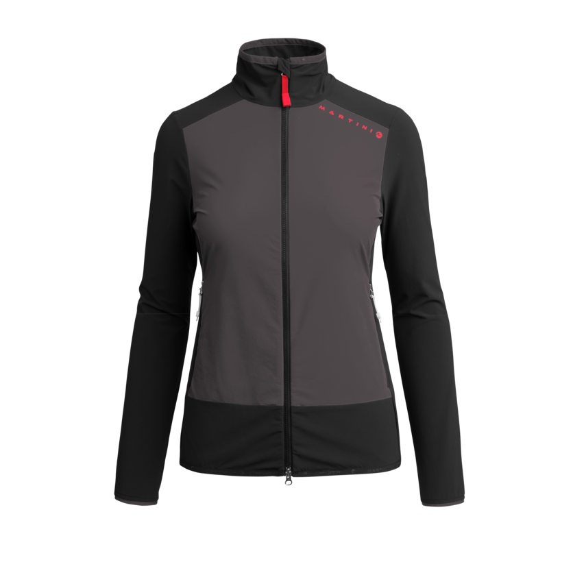 Martini Sportswear - STELVIO - Midlayers in steel-black - front view - Women