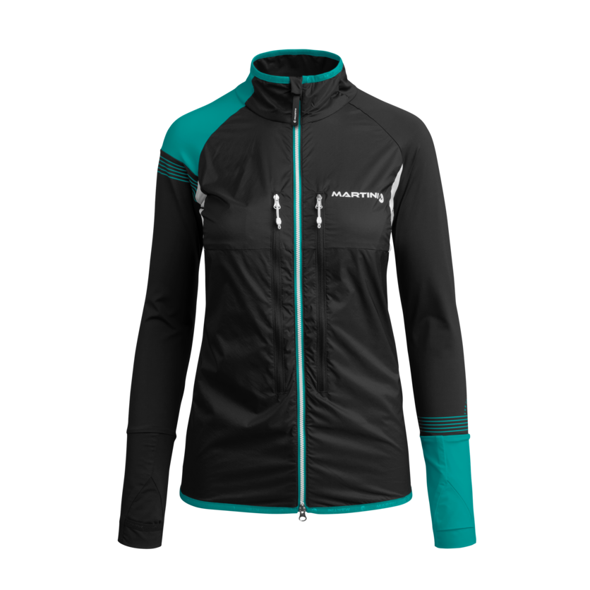 Martini Sportswear - PUSH.LIMITS - Giacche ibride in black-atlantis - vista frontale - Donna