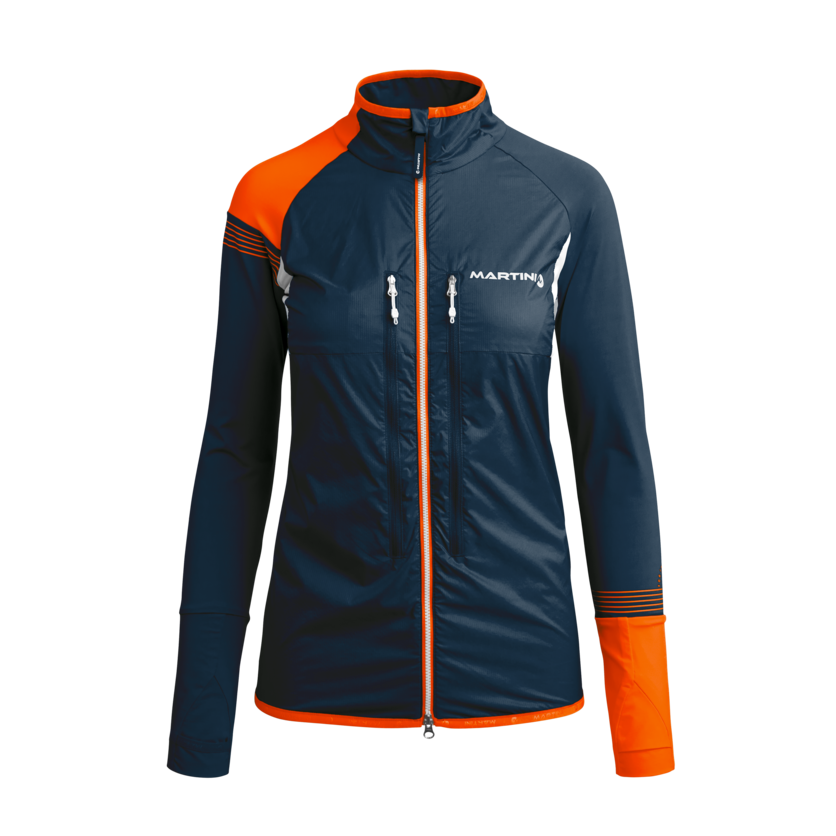 Martini Sportswear - PUSH.LIMITS - Giacche ibride in true navy-squash - vista frontale - Donna