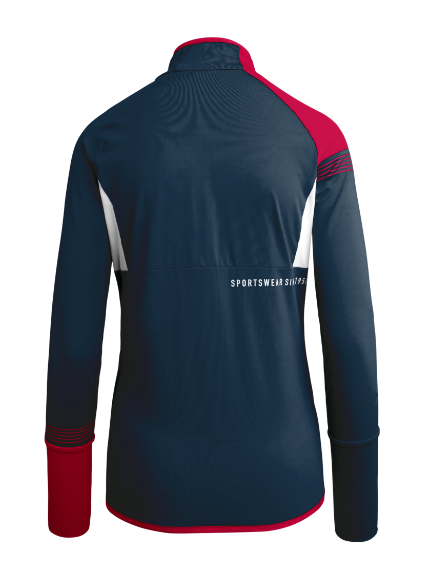 Martini Sportswear - PUSH.LIMITS - Hybrid jackets in true navy-jelly - rear view - Women