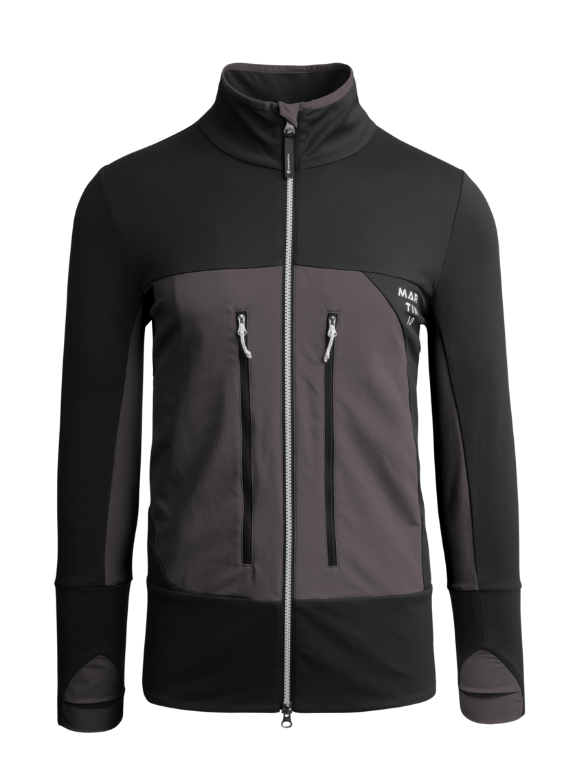 Martini Sportswear - UPTURN - Midlayers in steel-black - front view - Men
