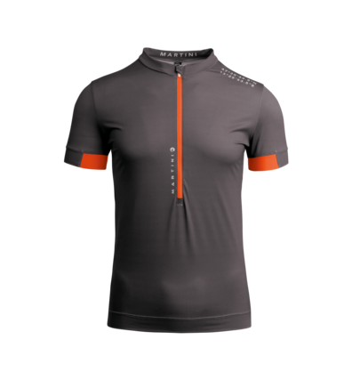 Martini Sportswear - HILLTOP - T-Shirts in Grigio-Arancione Brillante - vista frontale - Uomo