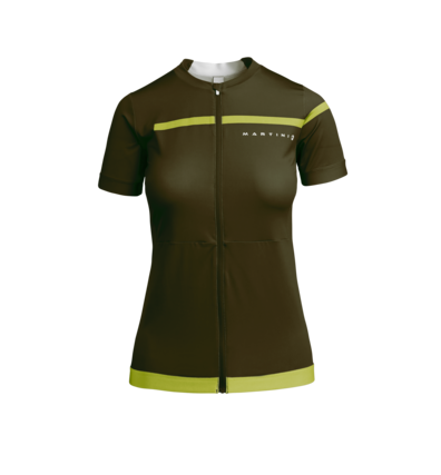 Martini Sportswear - VUELTA - T-Shirts in Verde oliva-Limetta - vista frontale - Donna