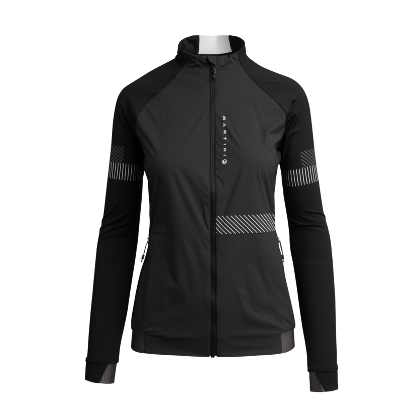 Martini Sportswear - ANTENNA - Hybrid jackets in black-steel-white - front view - Women